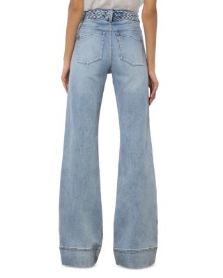 Juno High Rise Braided Waistband Jeans in Anabell Blue