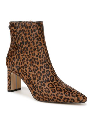 Sam Edelman - Women's Saige Animal Print Calf Hair Ankle Boots