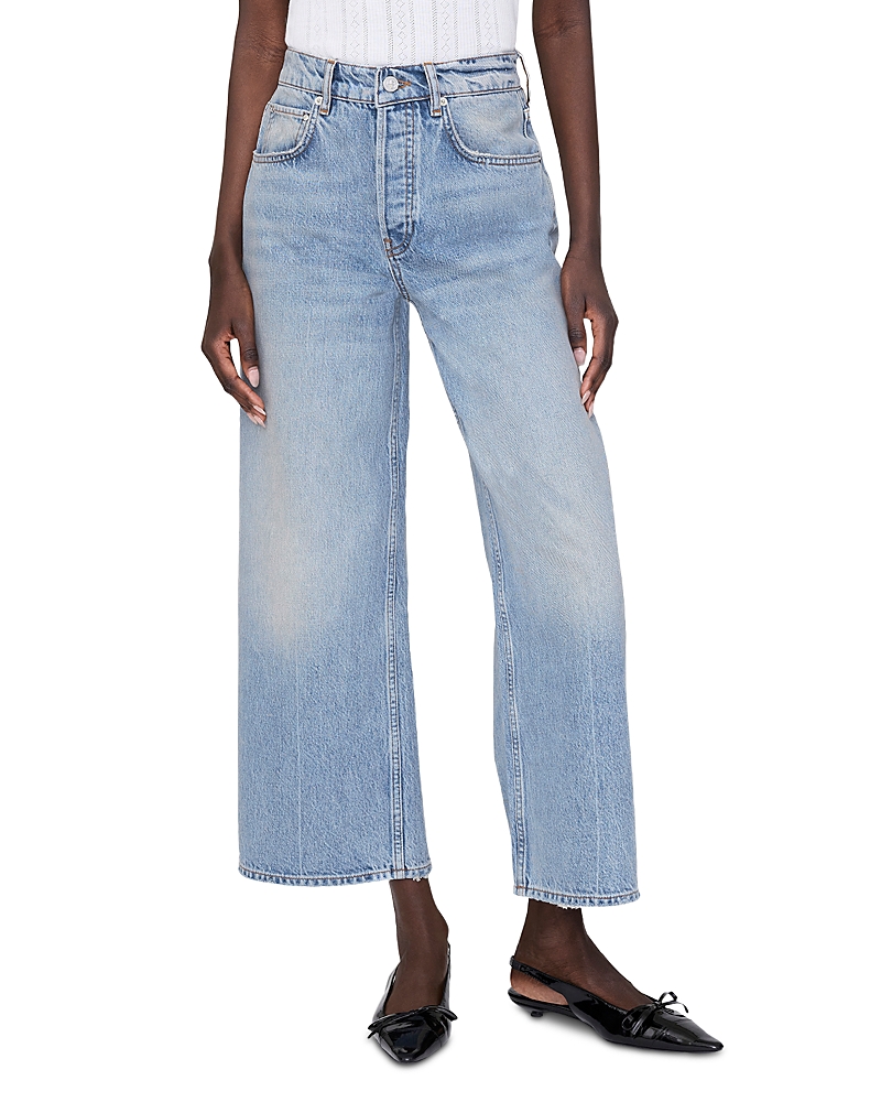 Anine Bing Heath High-Rise Baggy Jeans in Light Wash