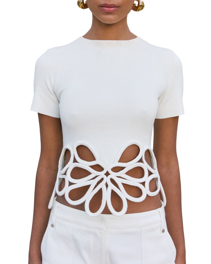 Eres Cut Out Floral Top