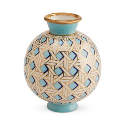 Basketweave Round Vase 