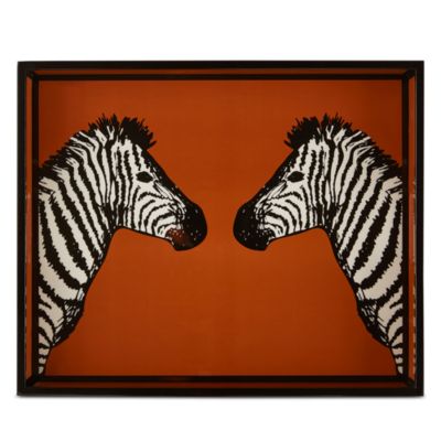 Zebra Lacquer Tray