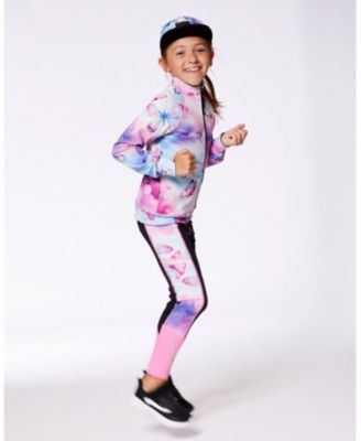 Girls' Printed Reversible Full Zip Athletic Cardigan - Little Kid