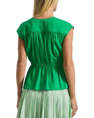 Caroline Double Tie V Neck Top