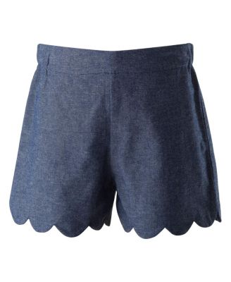Girls' Chambray Scalloped Top and Short Set - Little Kid, Big Kid