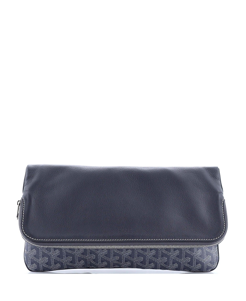 Pre-owned Pre-owned Goyard Goyard Saint Marie Clutch Coated Canvas In Gray