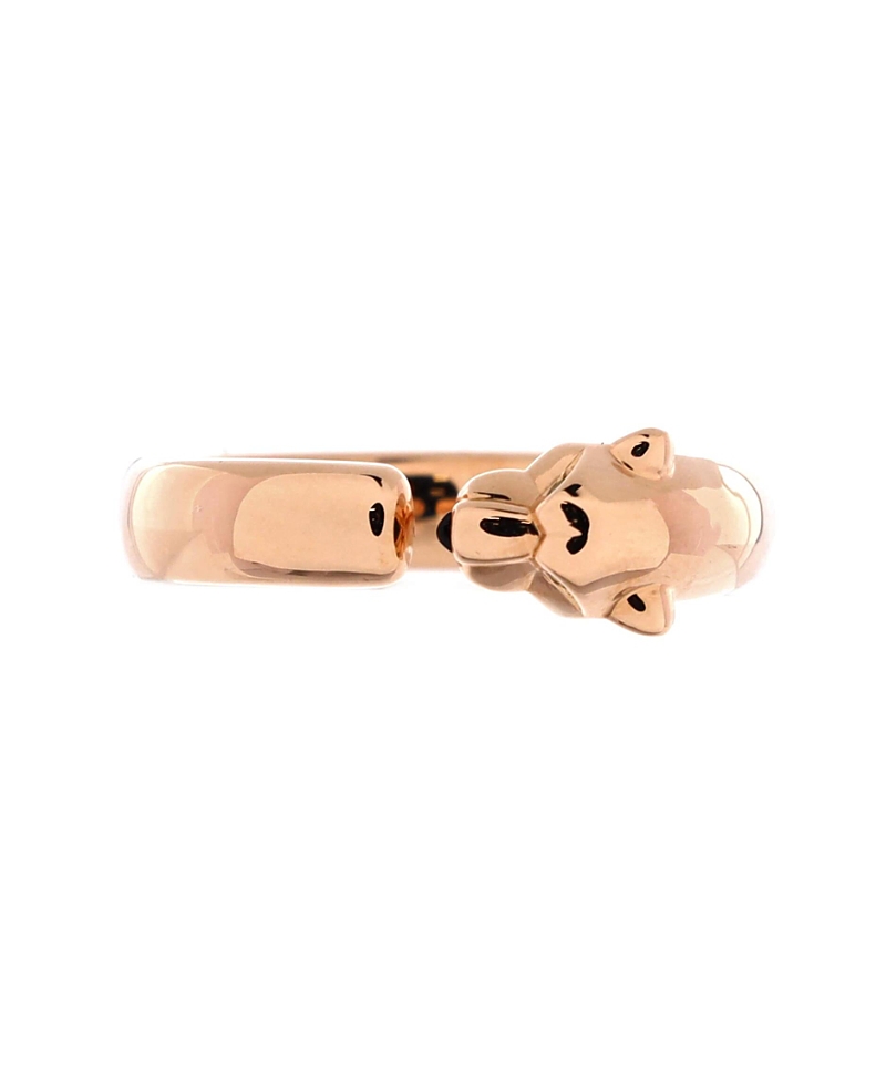 Pre-owned Pre-owned Cartier Cartier 11mm Panthere De Cartier Band Ring 18k Rose Gold With Onyx And Tsavorite
