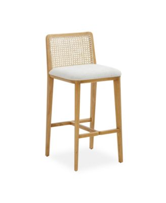  Gerri Performance Tweed and Rattan Counter Stool