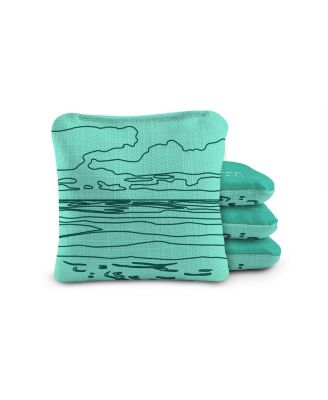 6x6 Gulf Islands National Seashore Durasuede + Turbo Polyglide Pilot Versacraft Cornhole Bags