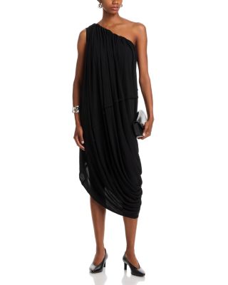 Jersey Draped Midi Dress