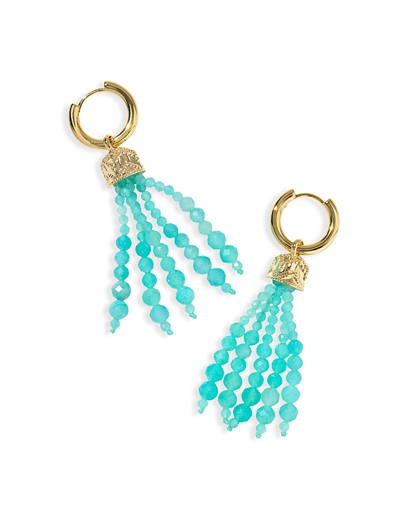 Kendra Scott Sylvia Teal Amazonite Huggie Earrings