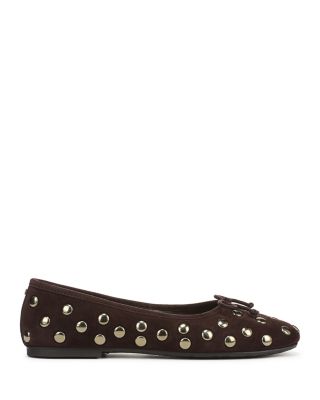 Women's Alie Stud Leather Ballet Flats