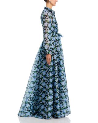Silk Trench Floral Gown