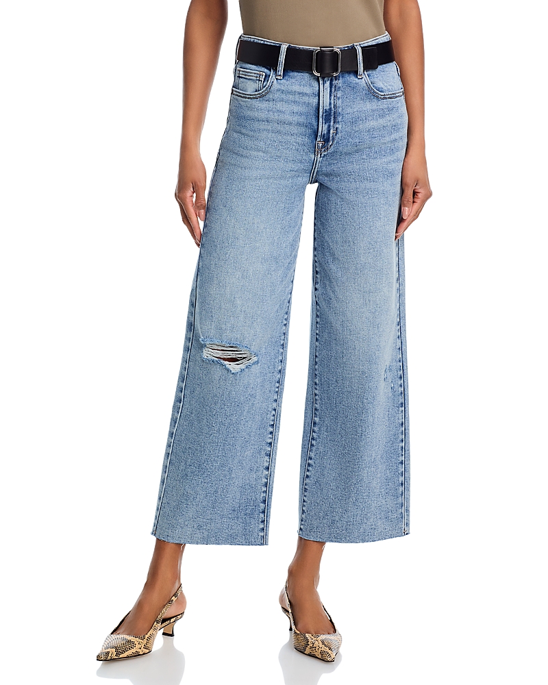 Aqua High Rise Wide Leg Jeans in Medium Wash - Exclusive