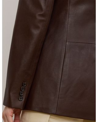 Double Breasted Lambskin Blazer