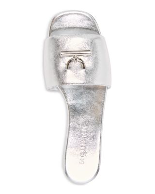 Women's Leather Slide Sandals