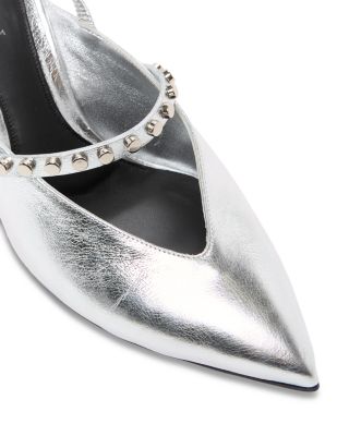 Women's Leather Slingback Pumps 