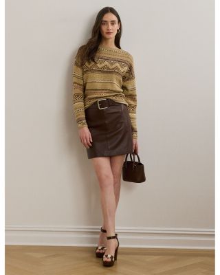 Lambskin Pencil Miniskirt