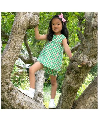 Girls' Cherry Check Scalloped Set - Little Kid, Big Kid