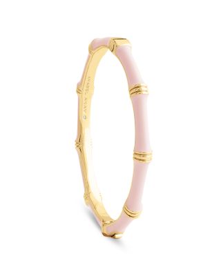 Enamel Bamboo Shaped Hinge Bangle Bracelet