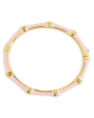 Enamel Bamboo Shaped Hinge Bangle Bracelet