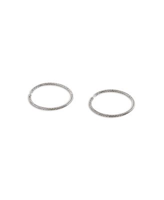 Sterling Silver Classic Chain Large Hoop Earrings