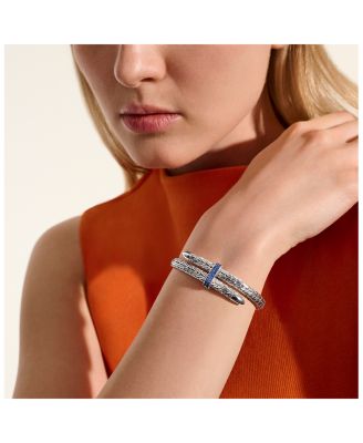 Sterling Silver Spear Blue Sapphire Flex Bracelet