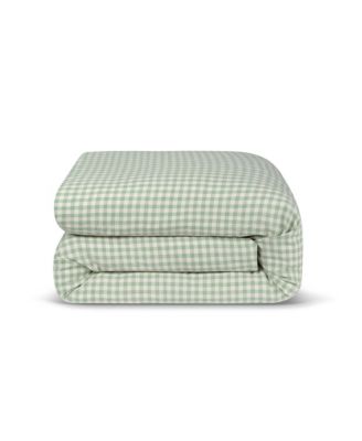 Gingham Linen Blend Duvet Cover, Twin