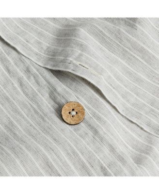 Stripe Linen Blend Duvet Cover, Twin