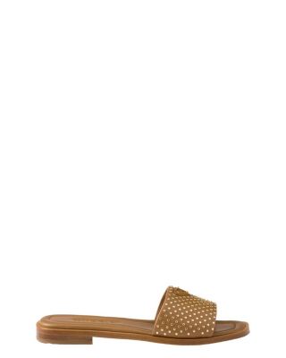  Women's Nappa Leather Slides with Studs