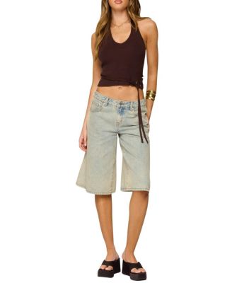 Kez Belted Knit Halter Top