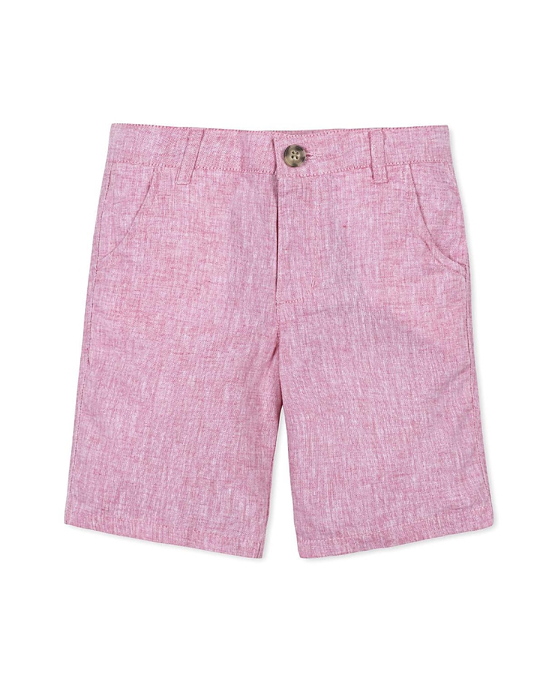 Hope & Henry Boys' Heirloom Linen Blend Short - Little Kid, Big Kid In Pink