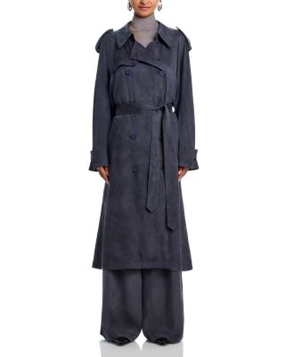 Fluid Double Breasted Trench Coat