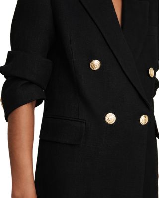 Eden Double Breasted Oversized Linen Blend Blazer