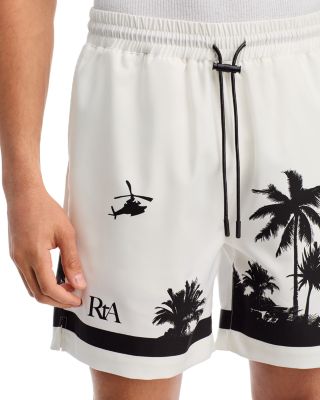 Regular Fit Graphic Print Logo Shorts