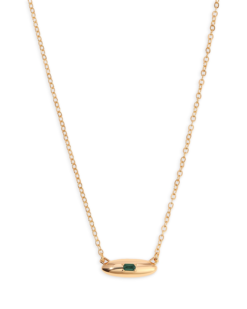 Ettika Baguette Crystal Oval Dome Simple Pendant Necklace, 20