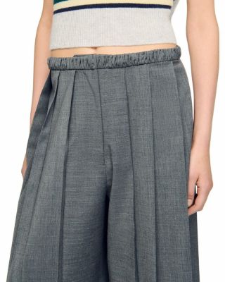 Pleated Long Shorts