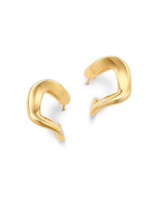Square Twist Hoop Earrings 14K Yellow Gold