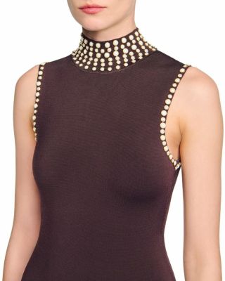 Fringe Knit Embellished Dress