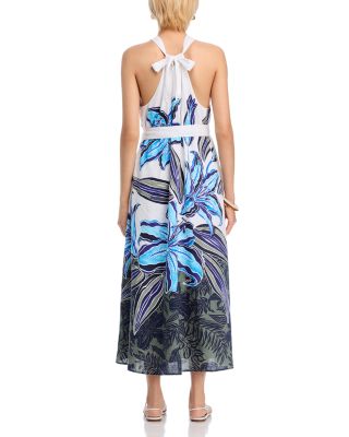 Regal Blooms Halter Dress