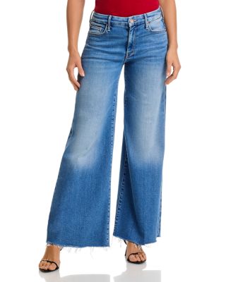 The Lil Roller Fray Wide Leg Jeans in Fan Favorite 
