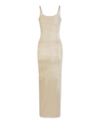 Gathered Lurex Maxi Dress