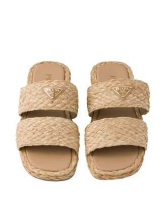  Women's Raffia Slides
