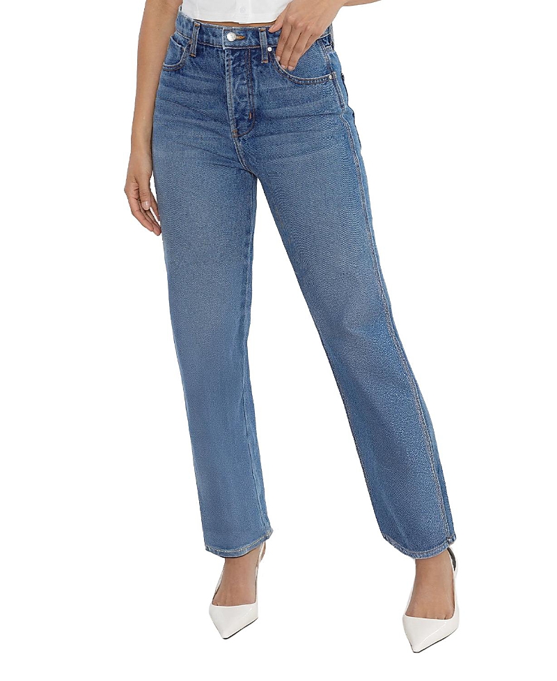 Rudes Denim High Rise Tracy Straight Jean in Ocean Blue