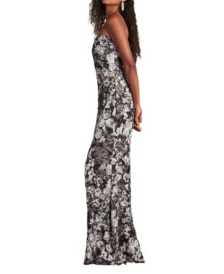 Carnie Strapless Floral Print Gown