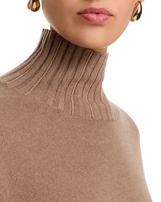 Diamante Trim Turtleneck Knit Dress