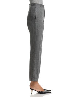 Wool Blend Flare Leg Ankle Pants
