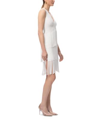 V Neck Gracie Midi Fringed Dress