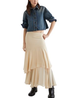 Ferito Silk Skirt 