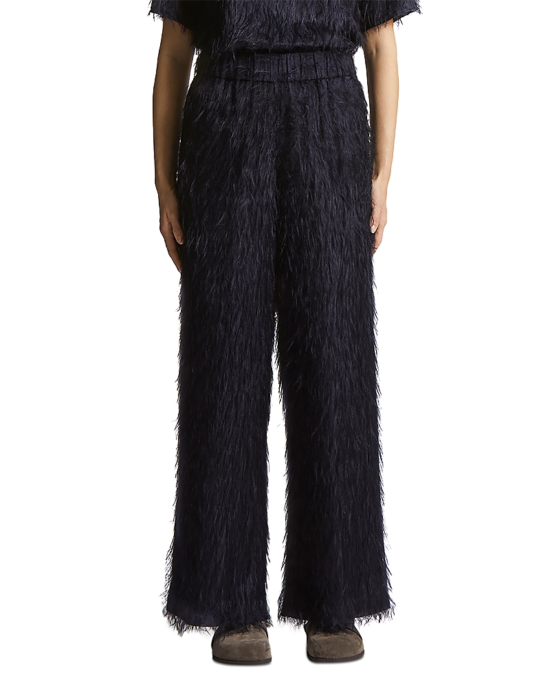 Peserico Faux Fur Pants In Black